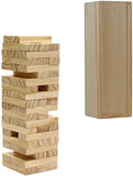 Wood Block Stacking Tower that Tumbles Down When you Play (12 Inch when Packaged)