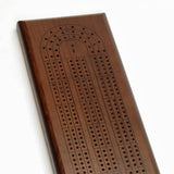 Top of cribbage with the finish line.
