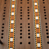 Top zoomed in view Cribbage board.