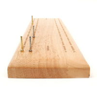 Lowered Front view of Cribbage board.