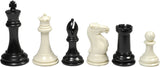 Black and white chess pieces.