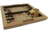 Board folded into Backgammon with pieces placed out.